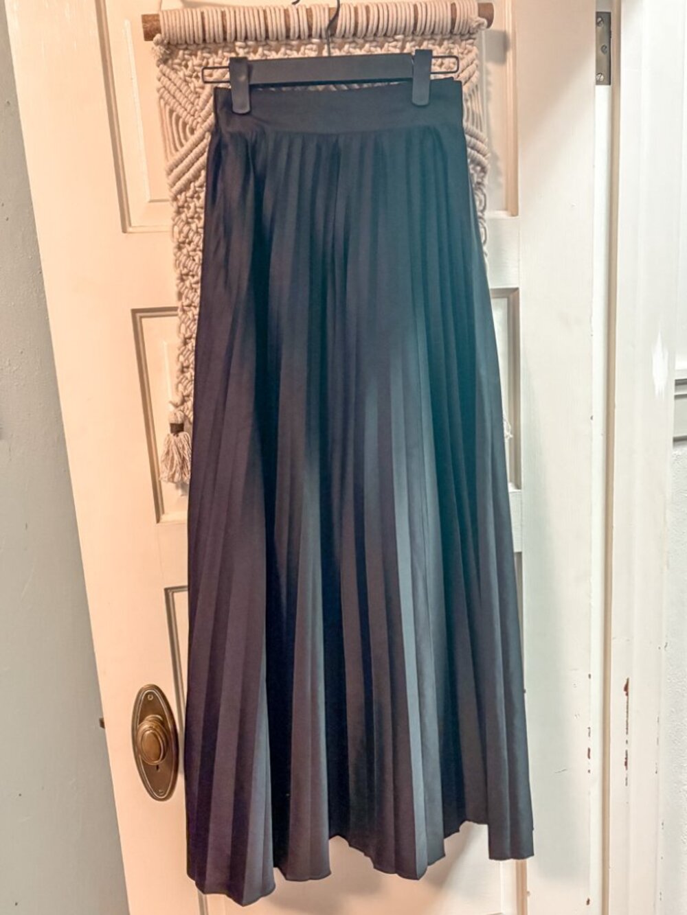A Beautiful Soul Black Pleated Maxi Skirt - Size C / 3X